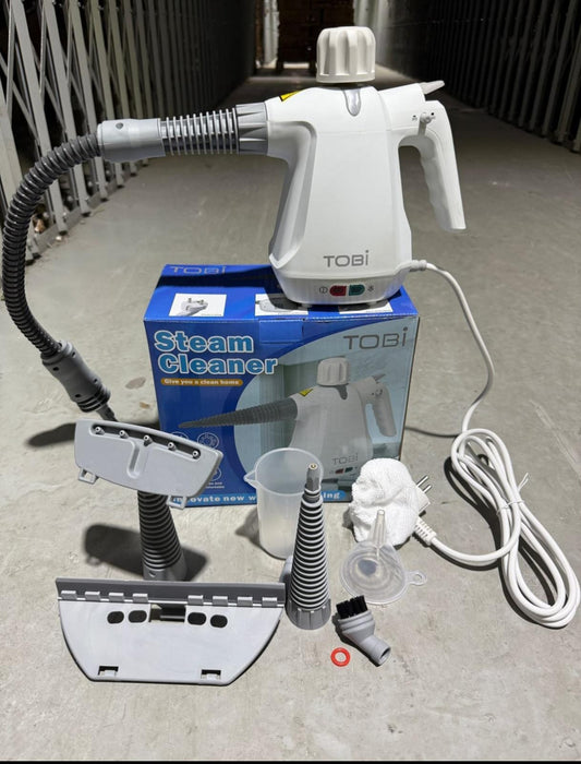 Handheld Steam Cleaner for Home, Steamer for Cleaning, Multipurpose Portable Steam Cleaners Use with Safety Lock and 10 Accessory Kit to Remove Grime, Grease, Save Time and Effort (white)