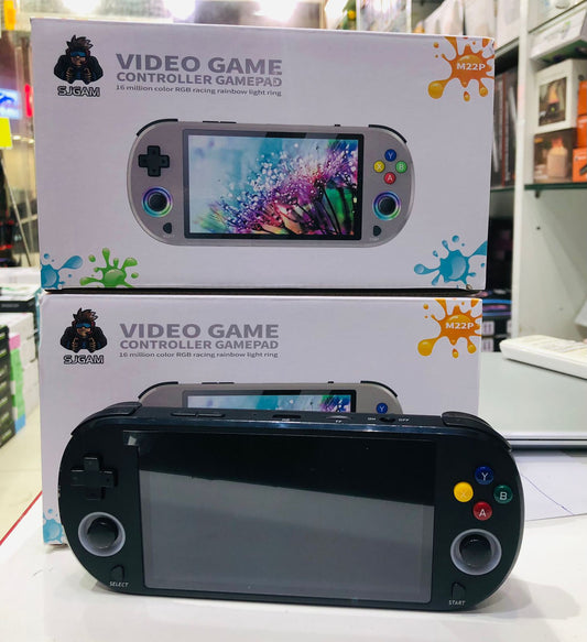 Portable Game Console, Linux System with 4" IPS Screen, 3200mAh Battery, RGB Color Joystick Lighting, Built-in 64G TF Card and 5528 Games, Support WiFi Bluetooth (Grey, 64G)